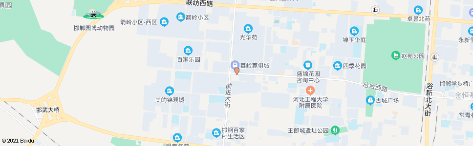 邯郸丛台西路前进街口_公交站地图_邯郸公交_妙搜公交查询2024