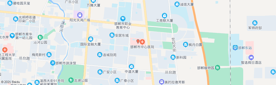 邯郸邯郸中心医院东院区路口_公交站地图_邯郸公交_妙搜公交查询2024