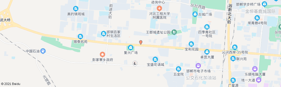 邯郸复兴区中医院复兴区检察院_公交站地图_邯郸公交_妙搜公交查询2024