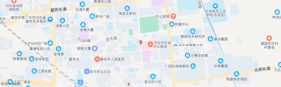 廊坊管道局医院南门_公交站地图_廊坊公交_妙搜公交查询2024