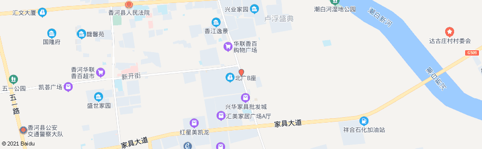 廊坊香河新开街东口_公交站地图_廊坊公交_妙搜公交查询2025