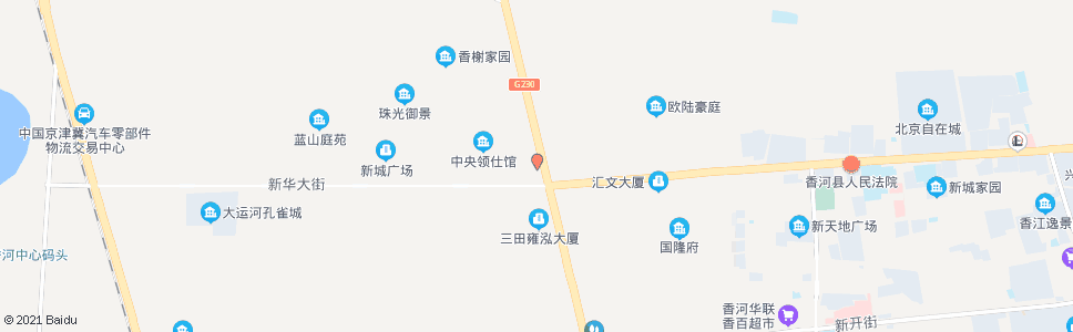 廊坊香河新华大街西口_公交站地图_廊坊公交_妙搜公交查询2025