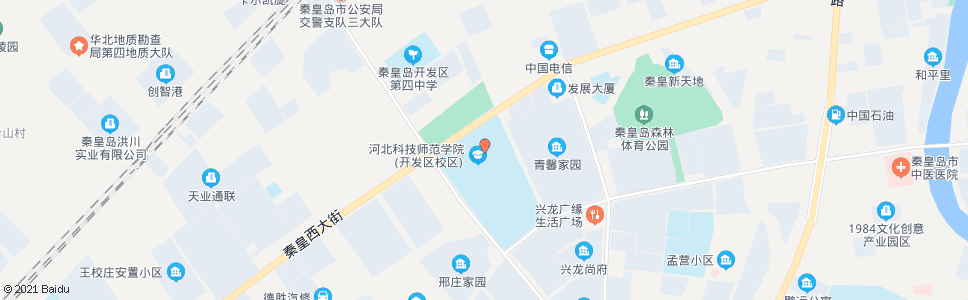 秦皇岛科技师院开发区校区_公交站地图_秦皇岛公交_妙搜公交查询2024