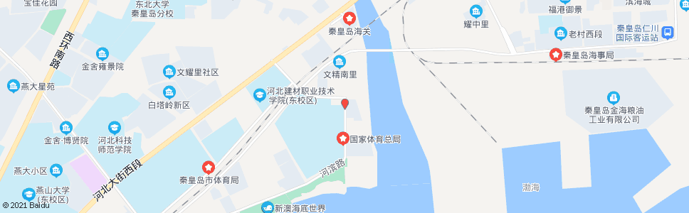 秦皇岛体育基地_公交站地图_秦皇岛公交_妙搜公交查询2024