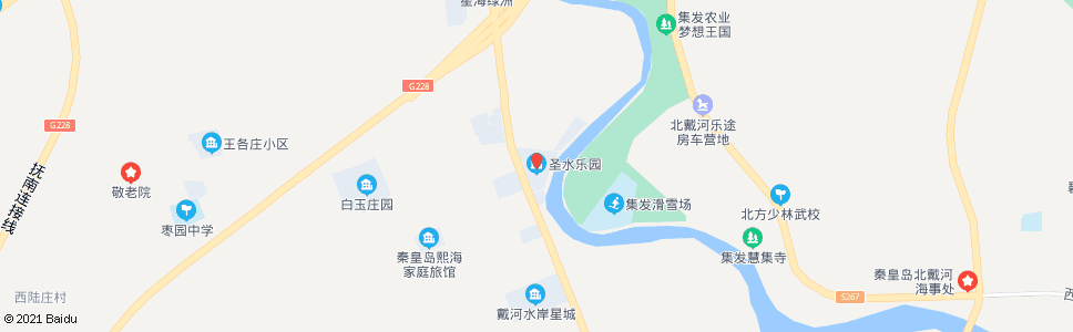 秦皇岛圣水乐园_公交站地图_秦皇岛公交_妙搜公交查询2024