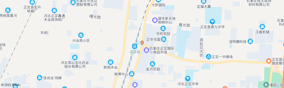 石家庄正定火车站(正定小商品市场)_公交站地图_石家庄公交_妙搜公交查询2024