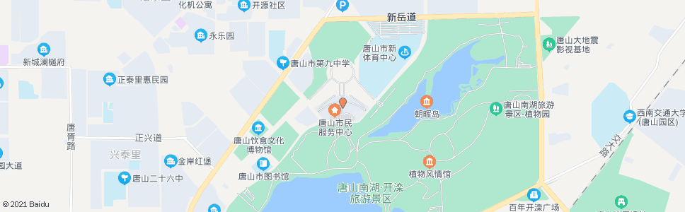 唐山展览馆_公交站地图_唐山公交_妙搜公交查询2024