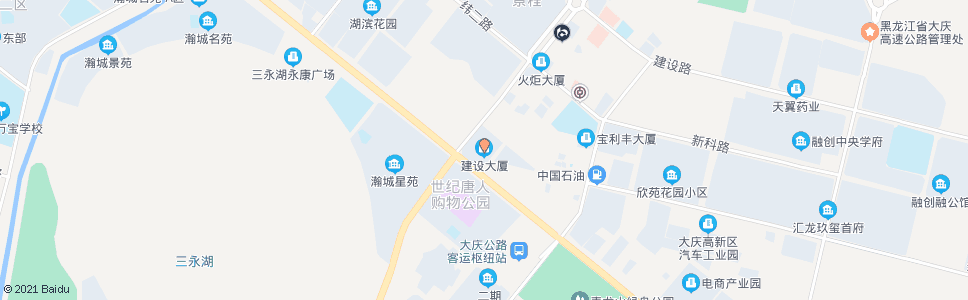 大庆建设大厦_公交站地图_大庆公交_妙搜公交查询2024