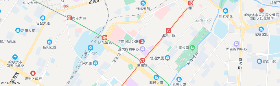 哈尔滨果戈里大街(邮政街路口)_公交站地图_哈尔滨公交_妙搜公交查询2024