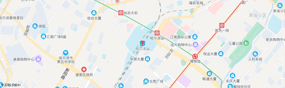 哈尔滨中心商店_公交站地图_哈尔滨公交_妙搜公交查询2024