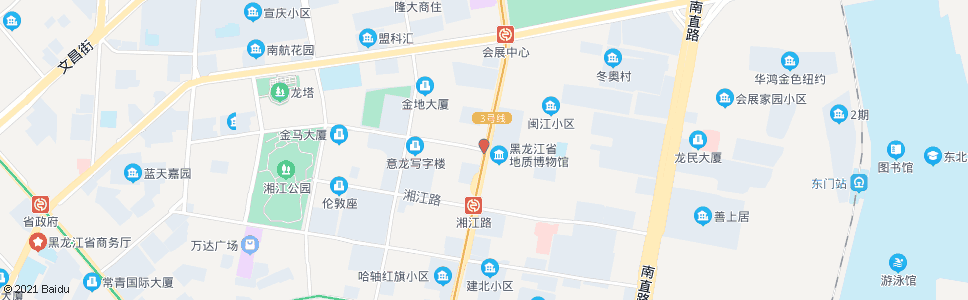 哈尔滨汉水路(红旗大街街口)_公交站地图_哈尔滨公交_妙搜公交查询2024