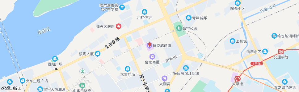 哈尔滨玛克威_公交站地图_哈尔滨公交_妙搜公交查询2024