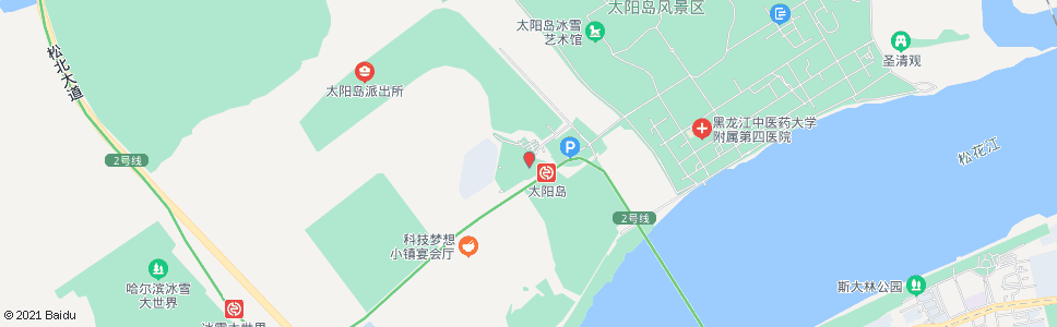 哈尔滨极地馆(太阳岛公园)_公交站地图_哈尔滨公交_妙搜公交查询2024