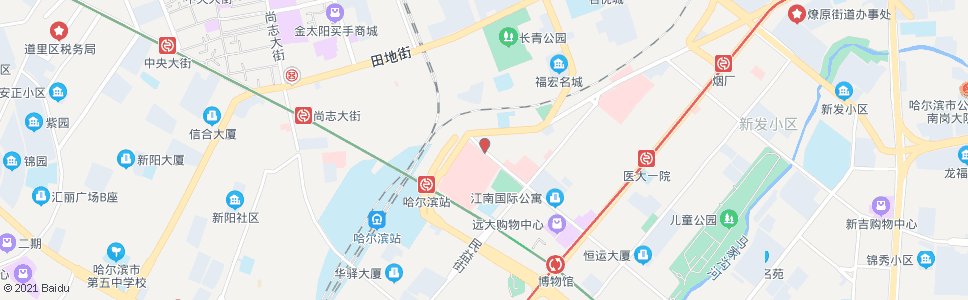 哈尔滨哈三中(哈医大四院)_公交站地图_哈尔滨公交_妙搜公交查询2024