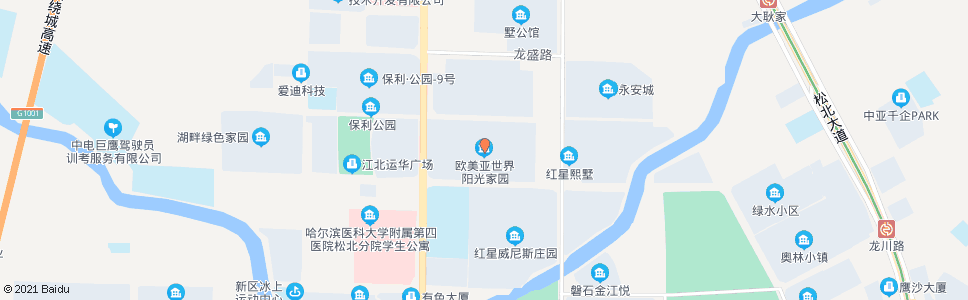 哈尔滨欧美亚世界阳光东门_公交站地图_哈尔滨公交_妙搜公交查询2024