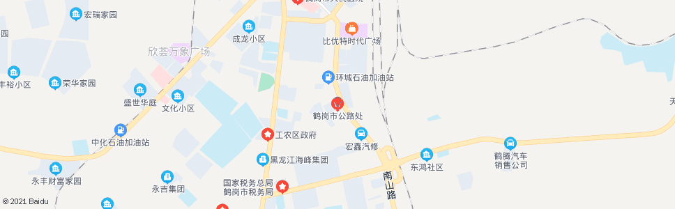 鹤岗公路处_公交站地图_鹤岗公交_妙搜公交查询2024