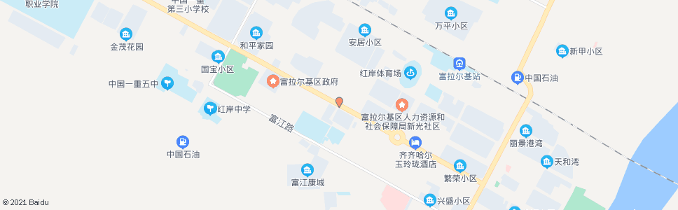 齐齐哈尔富区纺织厂_公交站地图_齐齐哈尔公交_妙搜公交查询2024