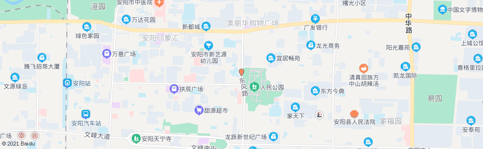 安阳灯塔路口(人民公园)_公交站地图_安阳公交_妙搜公交查询2024