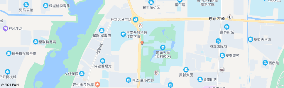 开封河南大学新校区西门站_公交站地图_开封公交_妙搜公交查询2024