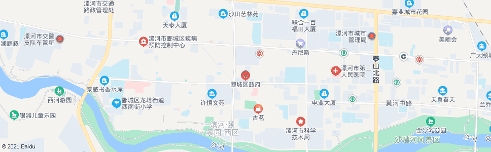 漯河郾城区政府_公交站地图_漯河公交_妙搜公交查询2024