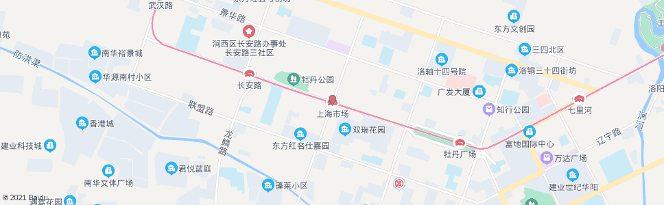 洛阳上海市场(西苑路青岛路口)_公交站地图_洛阳公交_妙搜公交查询2024