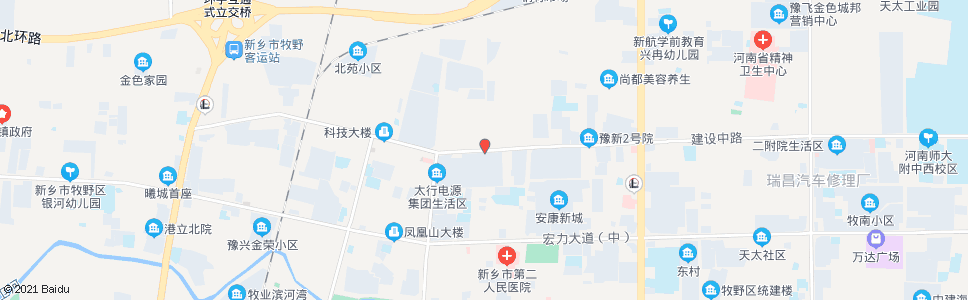 新乡建北二路建设路口_公交站地图_新乡公交_妙搜公交查询2024