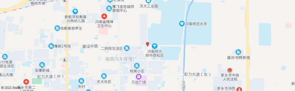 新乡建设路学院街口_公交站地图_新乡公交_妙搜公交查询2024