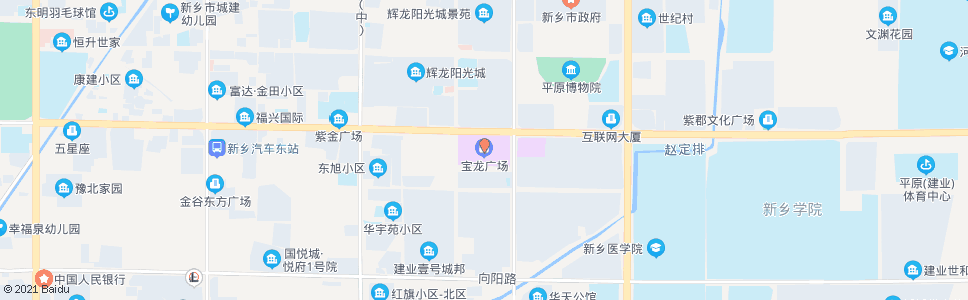 新乡金穗大道新一街口(宝龙城市广场)_公交站地图_新乡公交_妙搜公交查询2024