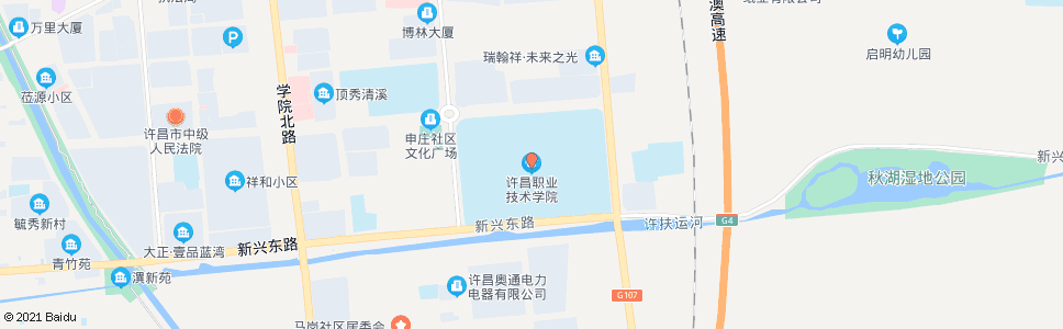 许昌许昌职业技术学院(新校区)_公交站地图_许昌公交_妙搜公交查询2024