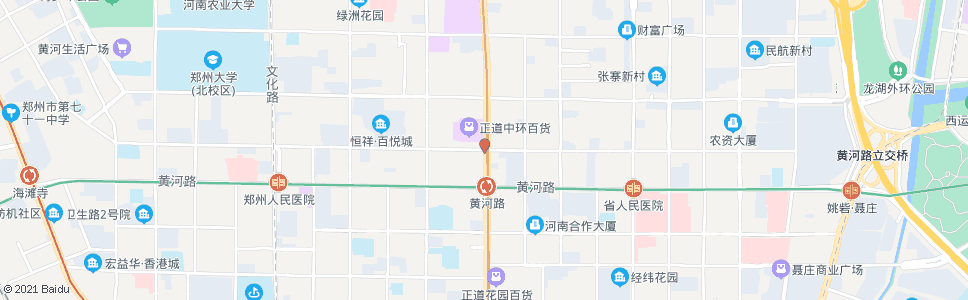 郑州红旗路花园路_公交站地图_郑州公交_妙搜公交查询2024