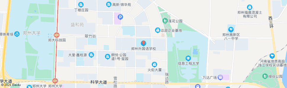 郑州枫杨街郑州外国语学校_公交站地图_郑州公交_妙搜公交查询2024