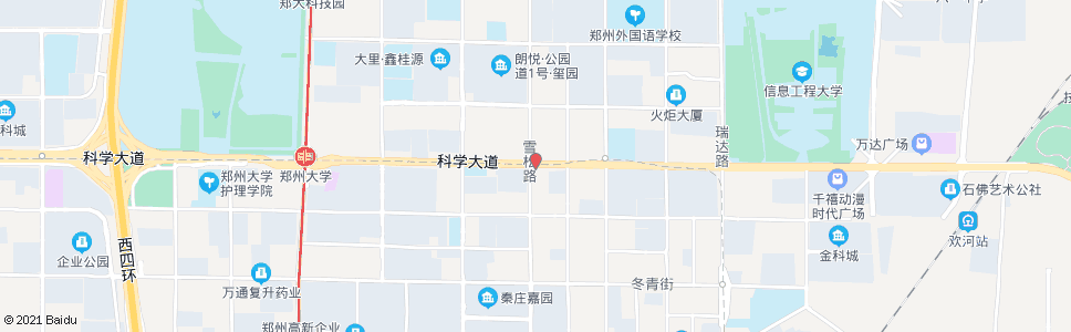 郑州雪松路科学大道_公交站地图_郑州公交_妙搜公交查询2024