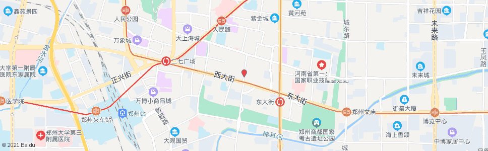 郑州西大街管城街_公交站地图_郑州公交_妙搜公交查询2024