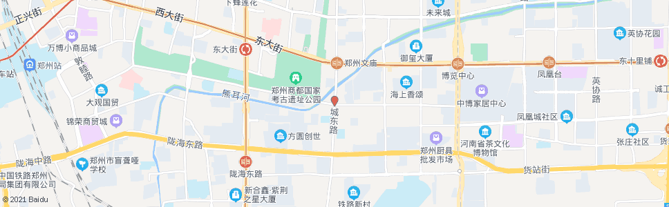 郑州城东路城南路_公交站地图_郑州公交_妙搜公交查询2024