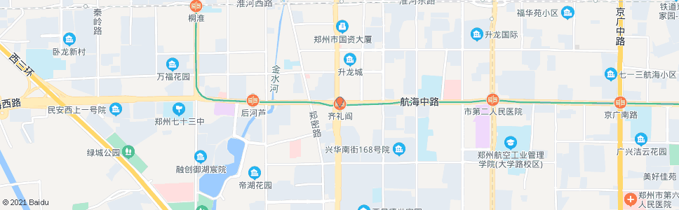 郑州齐礼阎北二街兴华街_公交站地图_郑州公交_妙搜公交查询2024