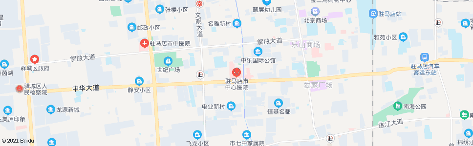 驻马店市中心医院_公交站地图_驻马店公交_妙搜公交查询2024