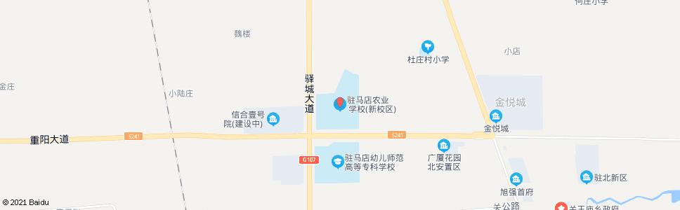 驻马店农机校_公交站地图_驻马店公交_妙搜公交查询2024