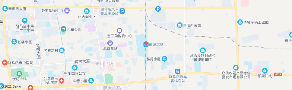 驻马店火车站_公交站地图_驻马店公交_妙搜公交查询2024