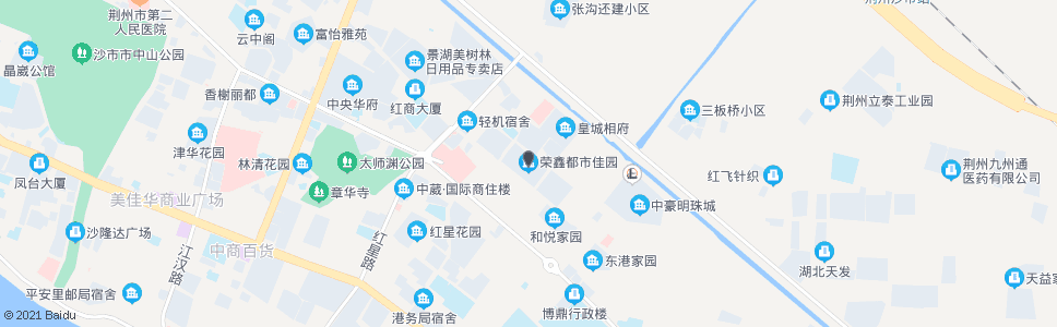 荆州荣鑫都市佳园_公交站地图_荆州公交_妙搜公交查询2024