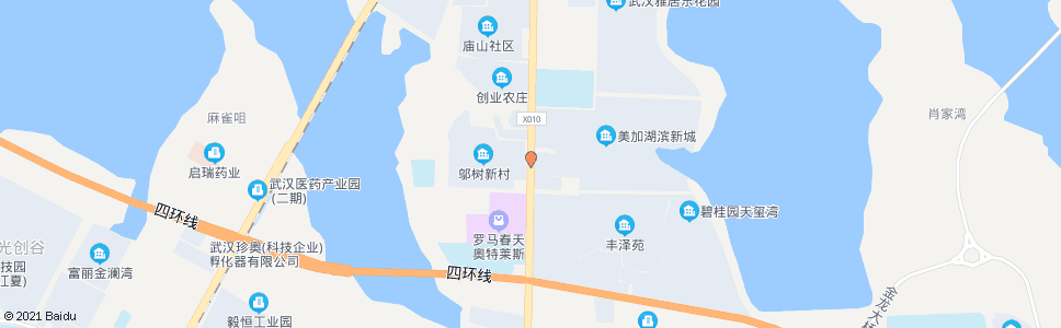 武汉江夏大道美加湖滨新城_公交站地图_武汉公交_妙搜公交查询2024