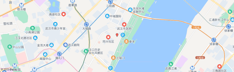 武汉洞庭街蔡锷路_公交站地图_武汉公交_妙搜公交查询2024