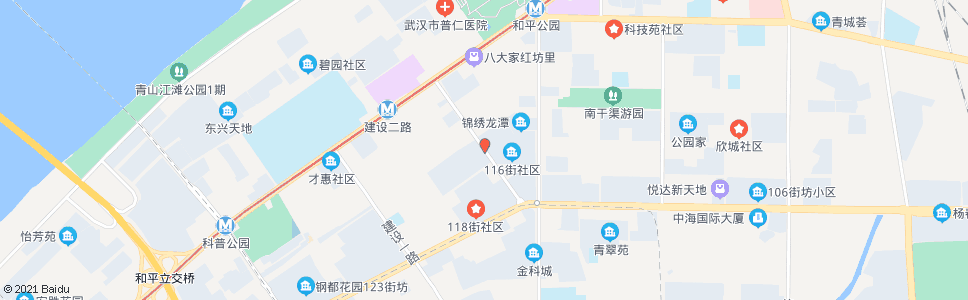 武汉建设三路116街_公交站地图_武汉公交_妙搜公交查询2024