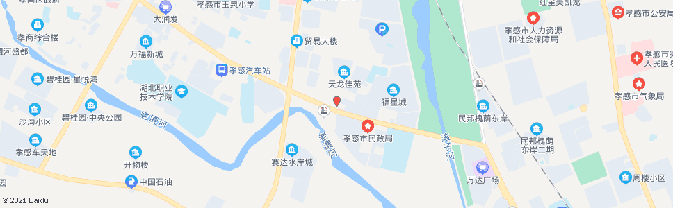 孝感晒书台社区_公交站地图_孝感公交_妙搜公交查询2024