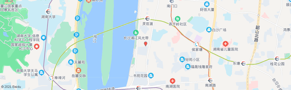 长沙白沙路湘江路口_公交站地图_长沙公交_妙搜公交查询2024