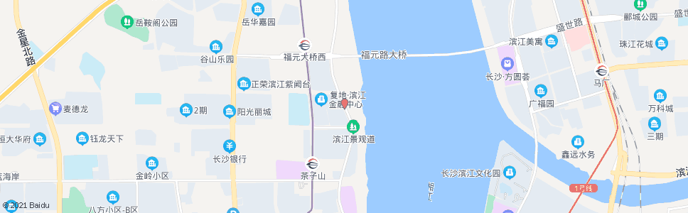 长沙滨江景观道佑母塘路口_公交站地图_长沙公交_妙搜公交查询2024