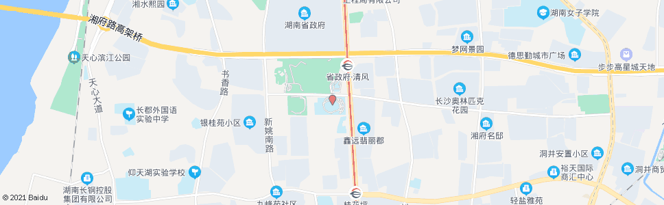 长沙省科技馆_公交站地图_长沙公交_妙搜公交查询2025