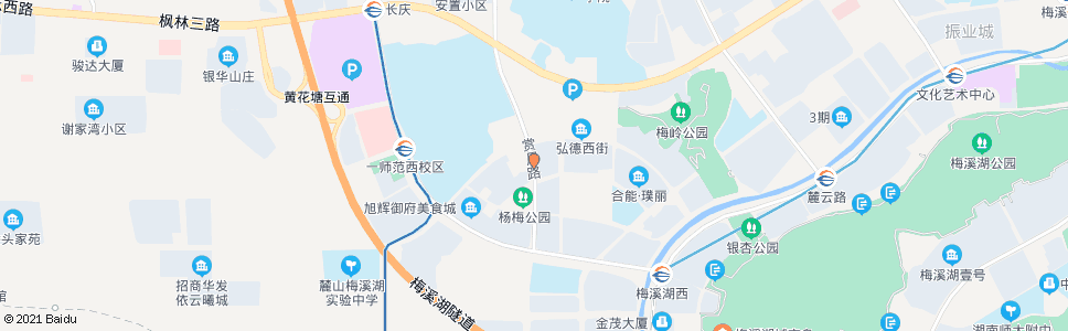 长沙听雨路赏月路口_公交站地图_长沙公交_妙搜公交查询2025