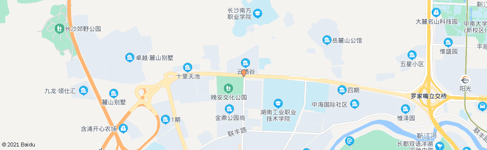 长沙云栖路车塘河路口_公交站地图_长沙公交_妙搜公交查询2024