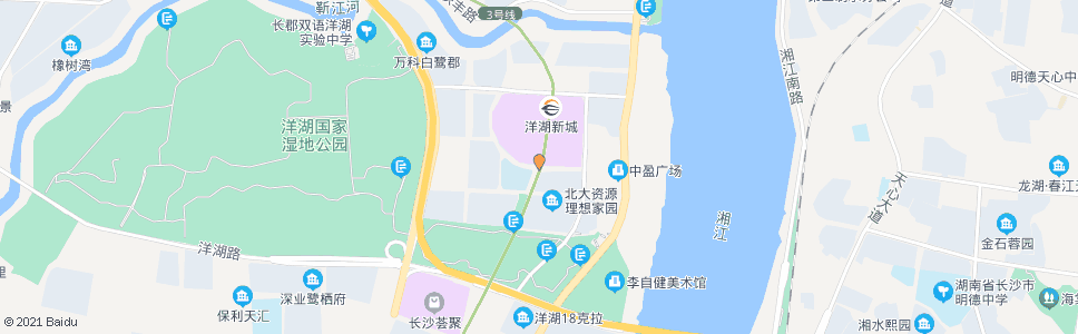 长沙滨柳路中央大道口_公交站地图_长沙公交_妙搜公交查询2024