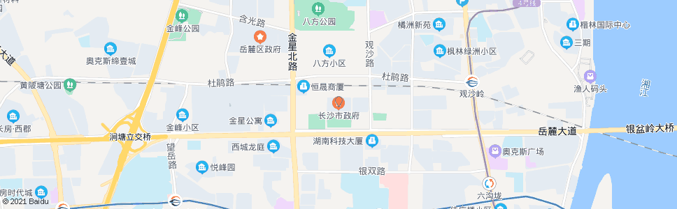 长沙市政府_公交站地图_长沙公交_妙搜公交查询2024